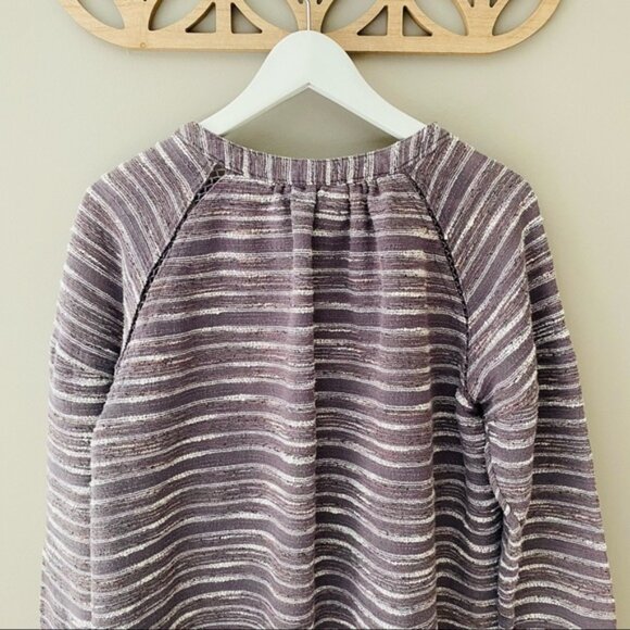 Free People Pullover Long Sleeve Top Gray/Purple Sz Small - Picture 7 of 11